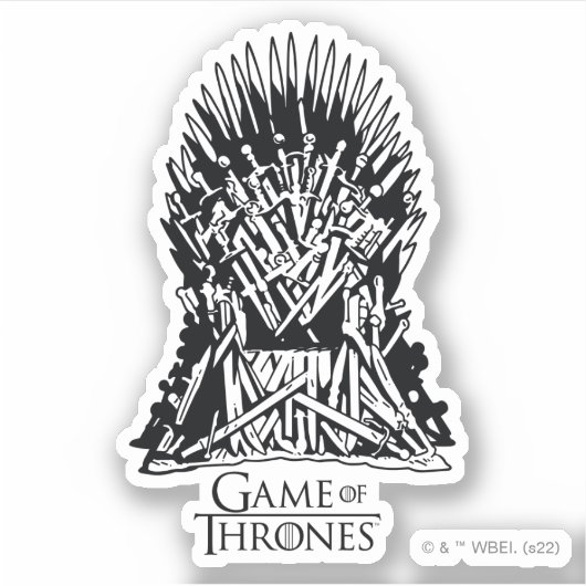 Iron Throne Icon Aufkleber (Vorderseite)