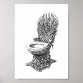 Iron Throne Toilet – Funny Game of Thrones Poster (Vorne)