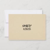 Iron Vow QR Code Wedding RSVP Card Karte (Rückseite)