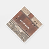 Iron Wood starker Mann aussehen Serviette (Ecke)
