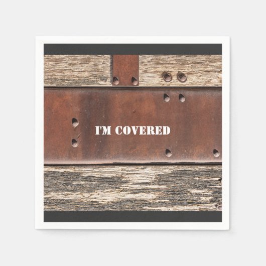 Iron Wood starker Mann aussehen Serviette (Vorderseite)