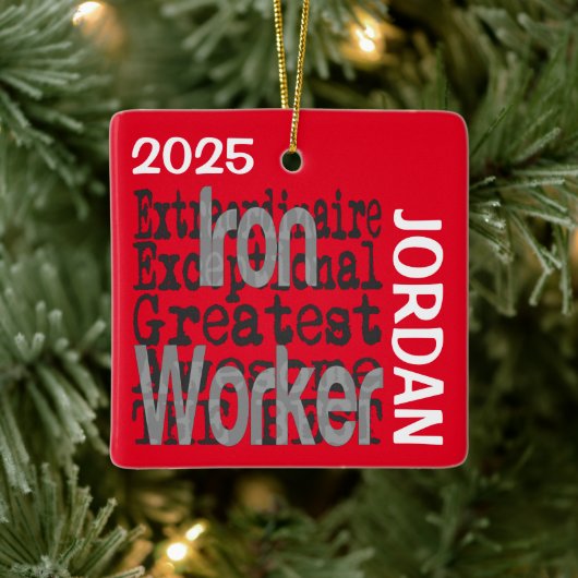 Iron Worker Extraordinaire CUSTOM Keramikornament (Baum)