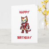 Ironcat Happy Birthday Karte (Gelbe Blume)