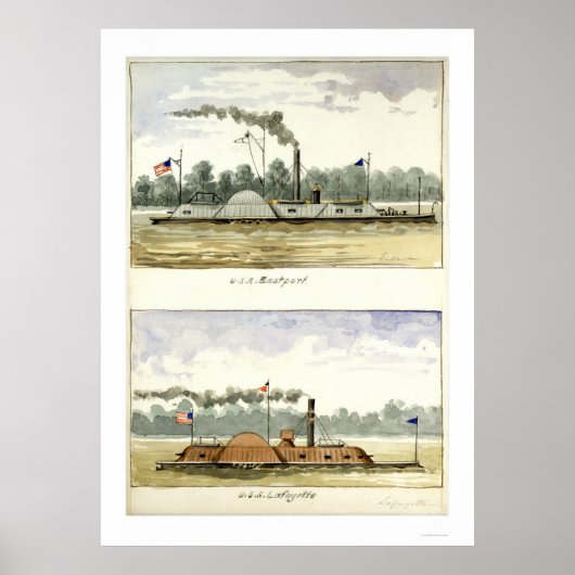 Ironclad Eastport von D.M.N. Stouffer 1864 Poster (Vorne)