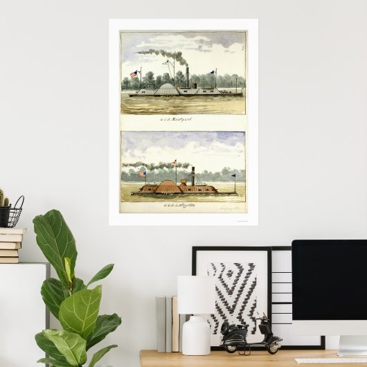 Ironclad Eastport von D.M.N. Stouffer 1864 Poster (Heimbüro)