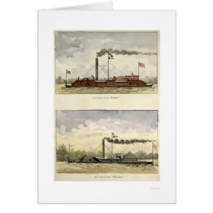 Ironclads Essex und Choctaw durch Stouffer 1864