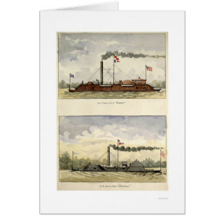 Ironclads Essex und Choctaw durch Stouffer 1864