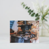 Ironenheizung auf Stove Postkarte (Stehend Vorderseite)