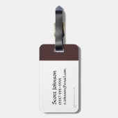 Ironhilen-Schildkröten-Symbol Gepäckanhänger (Rückseite vertikal)