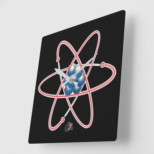 Ironic Atomic Quadratische Wanduhr (Winkel)