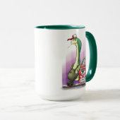 IRONIC DINOSAUR GAS PUMP von Jeff Willis Art Tasse (VorderseiteRechts)