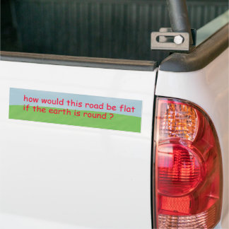 ironic flat earth bumper sticker autoaufkleber