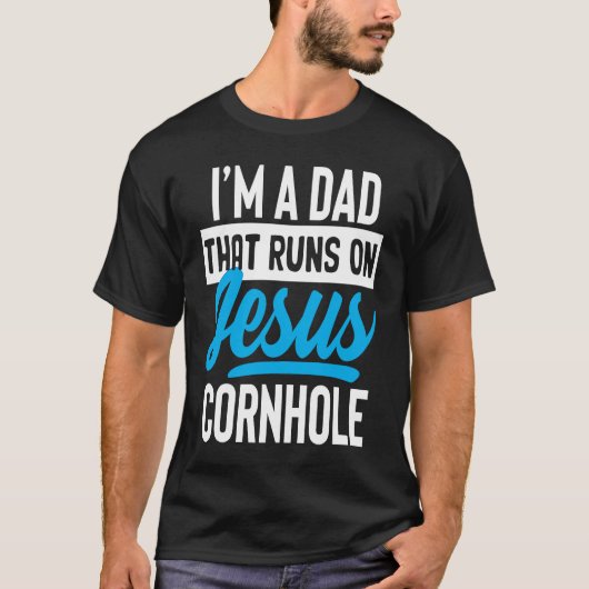 Ironic Jesus Cornhole Odd Humor Sarcastic Weird C T-Shirt (Vorderseite)