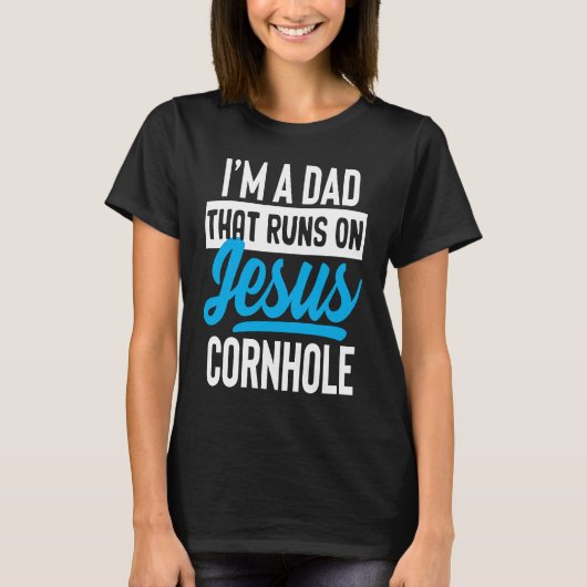 Ironic Jesus Cornhole Odd Humor Sarcastic Weird  C T-Shirt (Vorderseite)