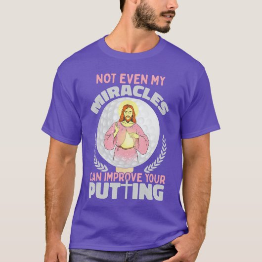 Ironic Jesus Golf Player Saying Golfer Golf Golfin T-Shirt (Vorderseite)