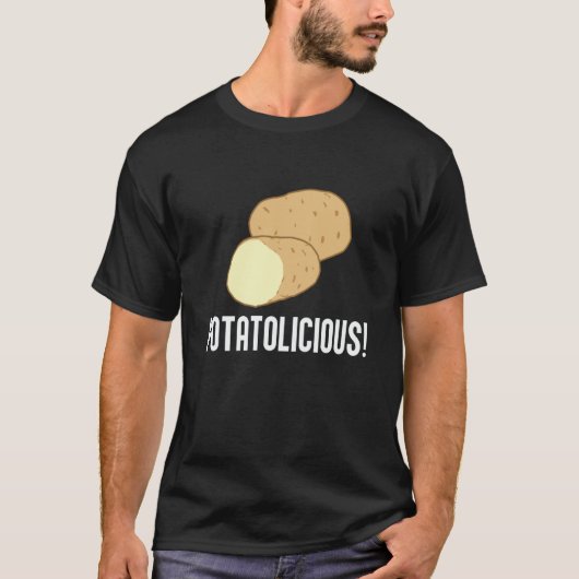 Ironic Potatoe Quote Hobby Chef Potatolicious T-Shirt (Vorderseite)