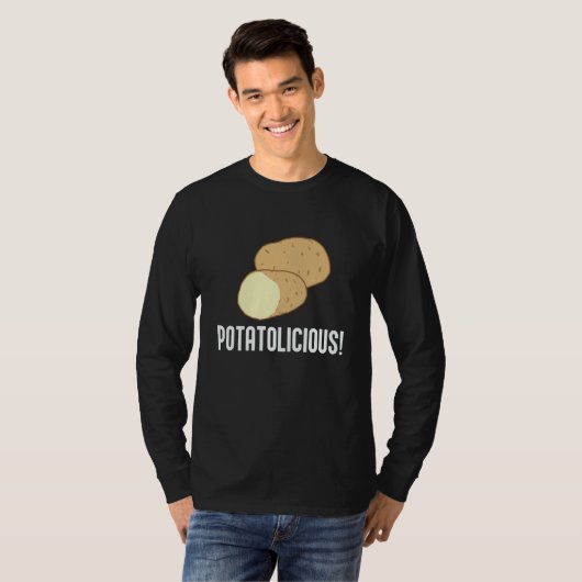 Ironic Potatoe Quote Hobby Chef Potatolicious T-Shirt (Vorne ganz)