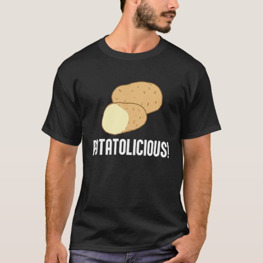 Ironic Potatoe Quote Hobby Chef Potatolicious T-Shirt (Vorderseite)