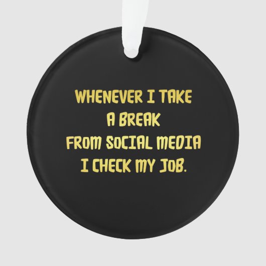 Ironic Workplace Priorities Ornament (Vorderseite)