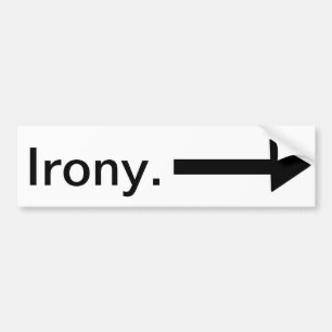 Ironie am rechten Autoaufkleber