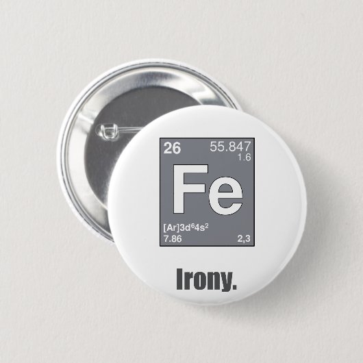 Ironie Button (Vorne & Hinten)