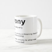 Ironie-Definition Kaffeetasse (VorderseiteRechts)