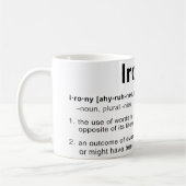 Ironie-Definition Kaffeetasse (Links)