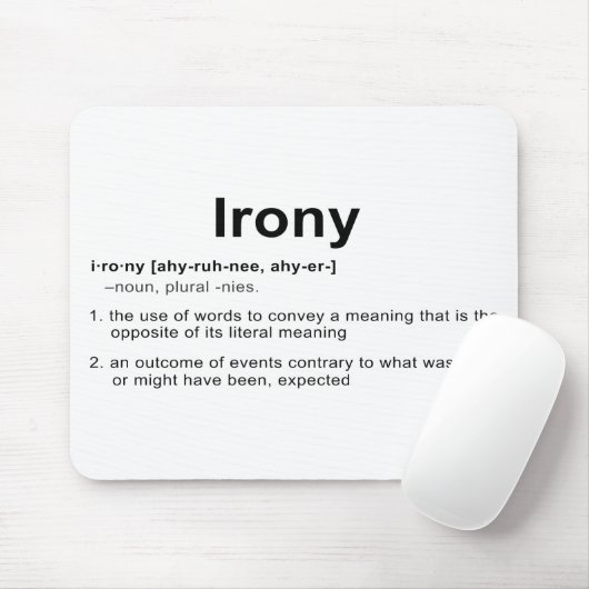 Ironie-Definition Mousepad (Mit Mouse)
