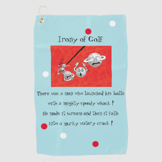 Ironie des Golftuchs Golfhandtuch