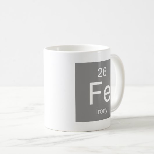 Ironie-Element-Tasse Kaffeetasse (VorderseiteRechts)