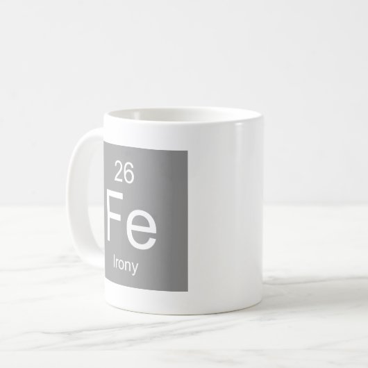 Ironie-Element-Tasse Kaffeetasse (Vorderseite Links)