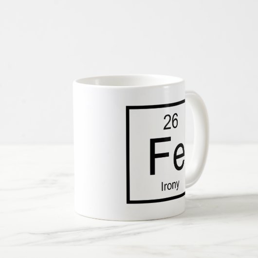 Ironie-Element-Tasse Kaffeetasse (VorderseiteRechts)