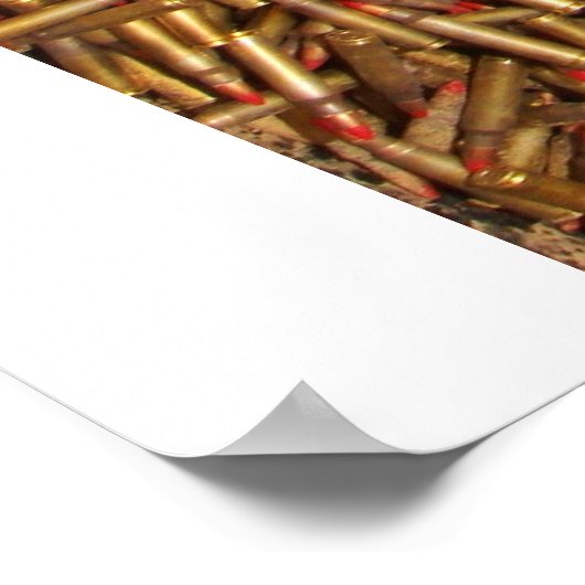 Ironie, Friedenszeichen, Kugeln, Munition Poster (Ecke)