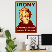 Ironie ist Jackson auf einem Notenposter der Zentr Poster (Heimbüro)