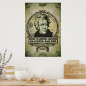 Ironie ist Jackson auf einer Zentralbank Note Prin Poster (Küche)