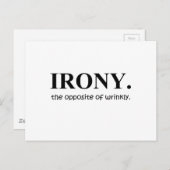 Ironie Postkarte (Vorne/Hinten)