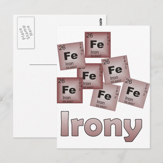 Ironie Postkarte (Vorne/Hinten)