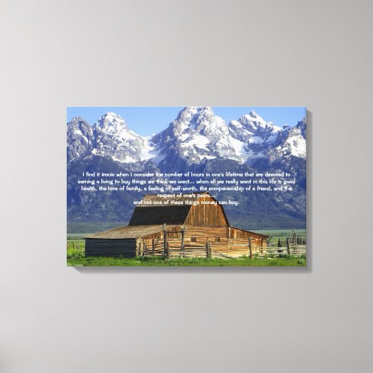 Ironien des Lebens Inspiration Leinwanddruck (Vorderseite)