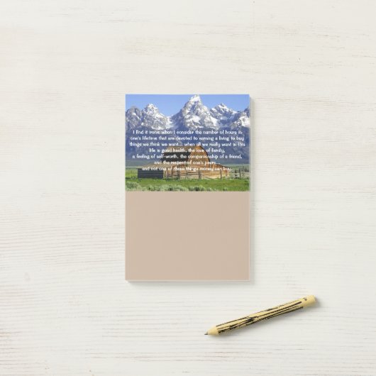 Ironien des Lebens Inspiration Post-it Klebezettel (Auf Schreibtisch)