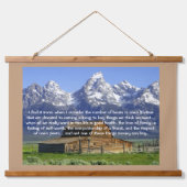 Ironien des Lebens Inspiration Wandteppich Mit Holzrahmen (Vorne)