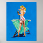 Ironing Girl Button Up Poster (Vorne)