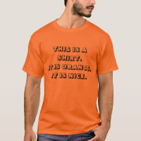 Ironisch orange Hipster-T - Shirt