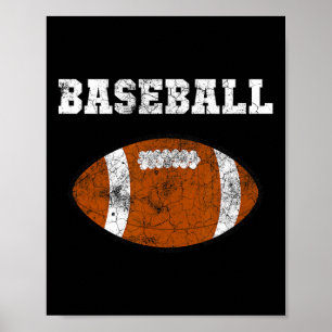 Ironisch Sarkastisch American Football Baseball Sp Poster