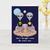 Ironische Alien Geburtstagskarte Karte (Gelbe Blume)