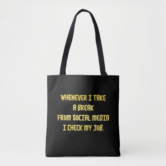 Ironische Arbeitsplatzprioritäten Tasche (Vorderseite)