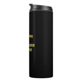 Ironische Arbeitsplatzprioritäten Thermosbecher (Nach rechts gedreht)