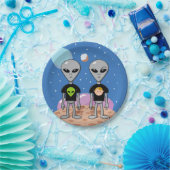 Ironische Außerirdische Pappteller (Party)