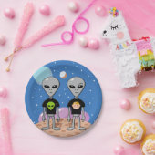 Ironische Außerirdische Pappteller (Party)