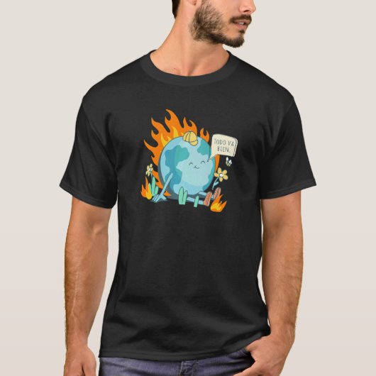 Ironische Erklärung zum Klimawandel in Spanien - T T-Shirt (Vorderseite)