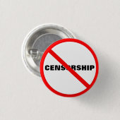 Ironische "NEIN" Verbot-Zensur Button (Vorne & Hinten)